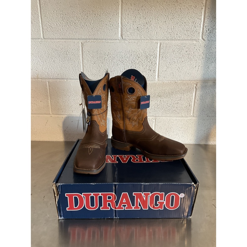 Durango Rebel Steel Toe Waterproof Western Boot Mens 10.5 EE Brown DB019